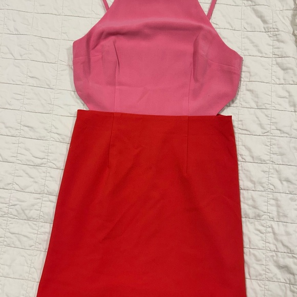 French Connection Pink and Red Dress - Picture 1 of 3